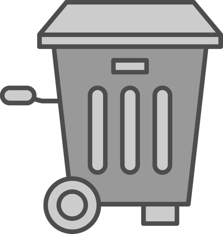 basura compartimiento relleno icono vector