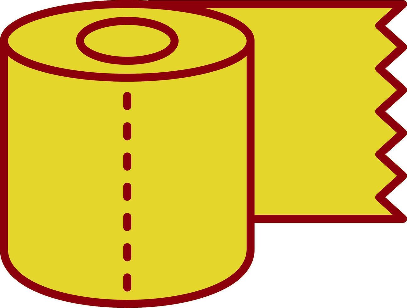 Toilet Paper Line Two Color Icon vector