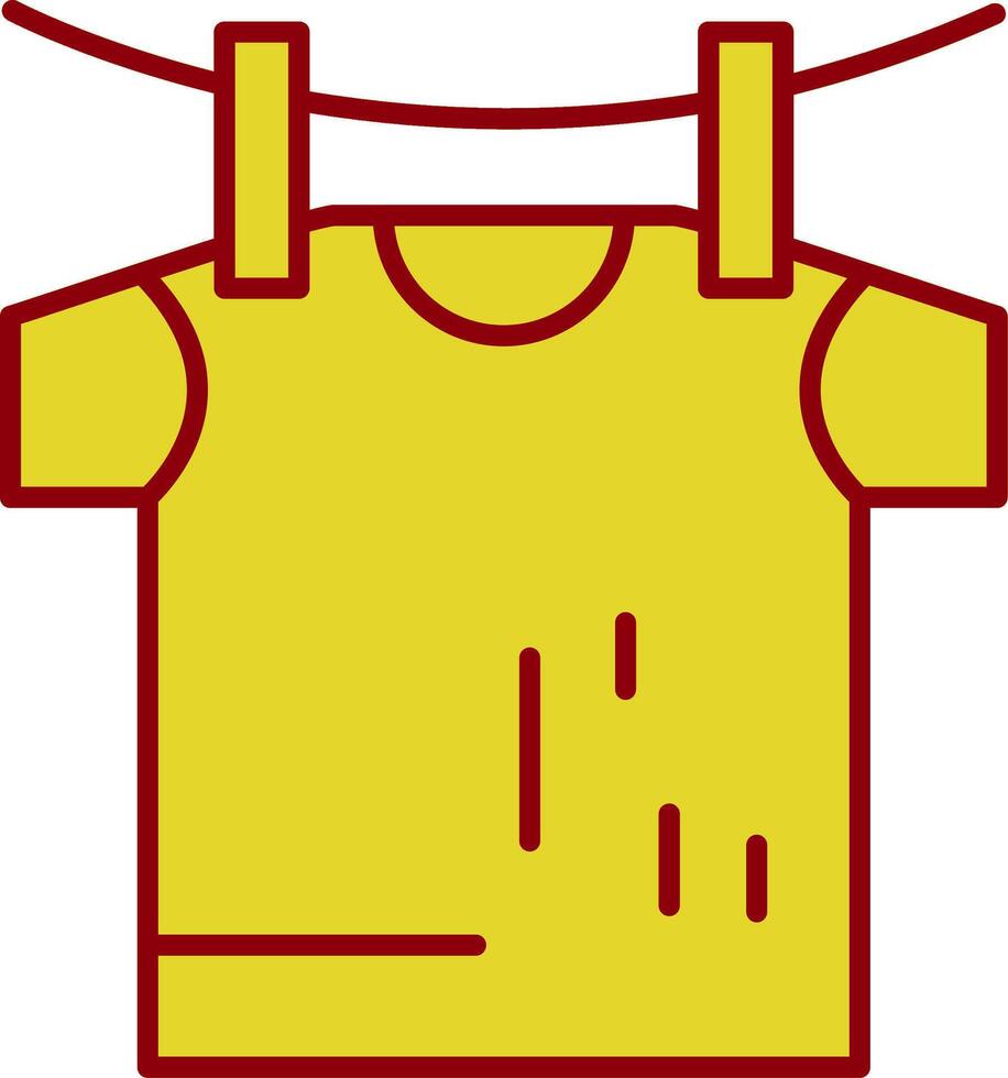 Drying Line Two Color Icon vector