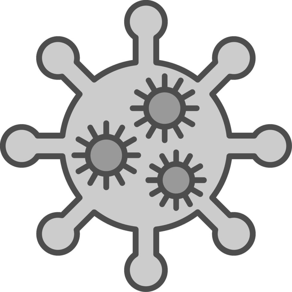 Virus Fillay Icon vector