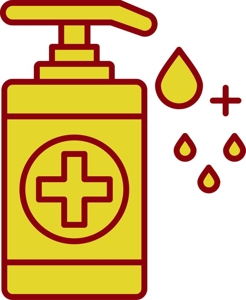 Hand Sanitizer Line Two Color Icon vector