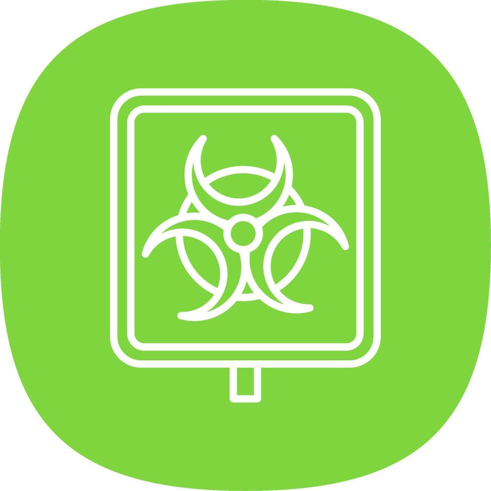 Biohazard Line Curve Icon vector
