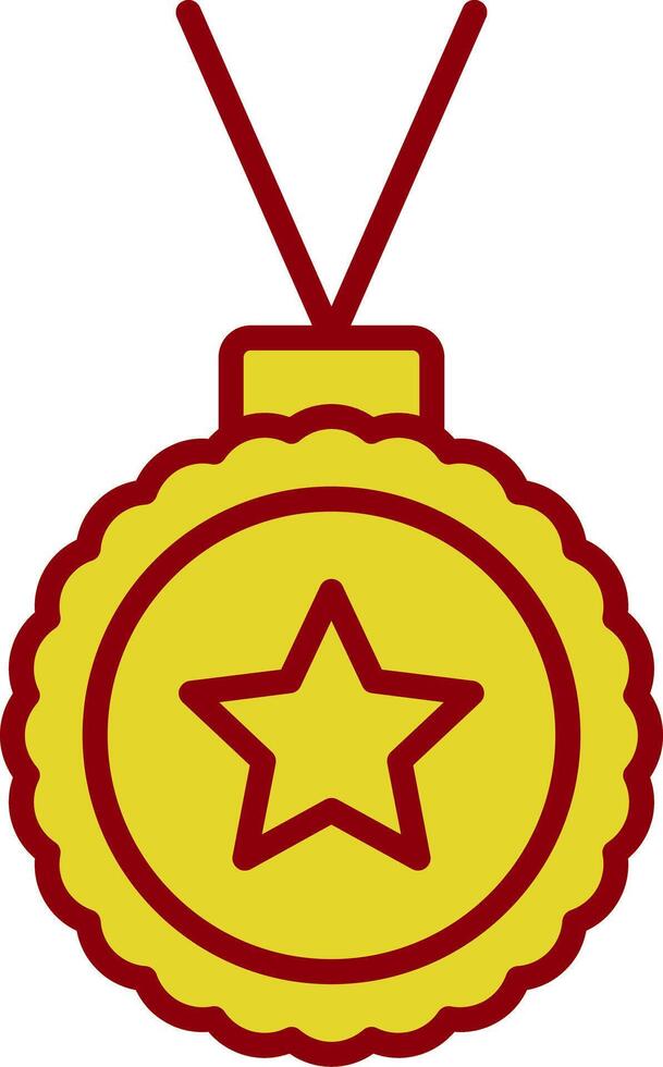 Medal Line Two Color Icon vector