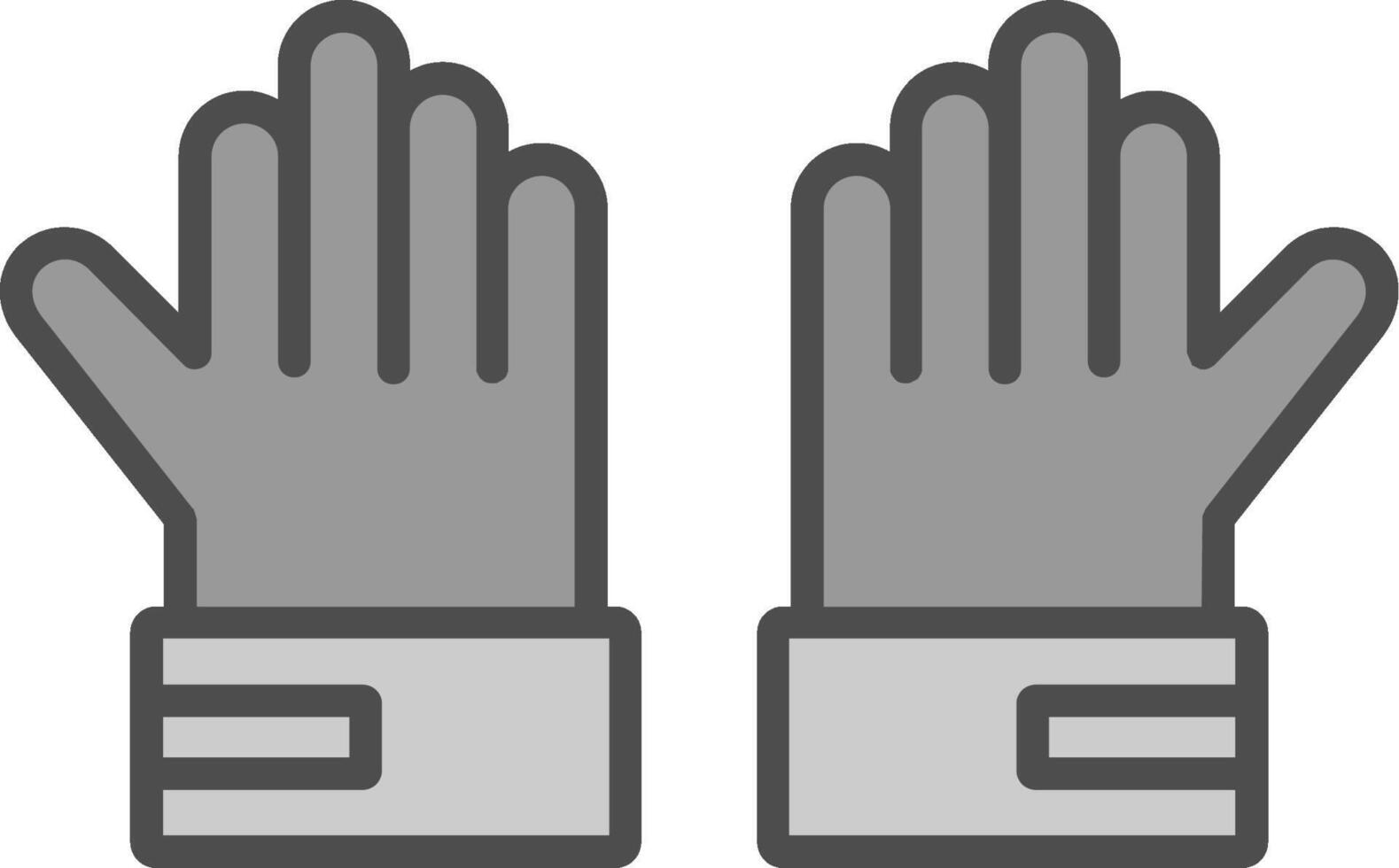 portero guantes relleno icono vector