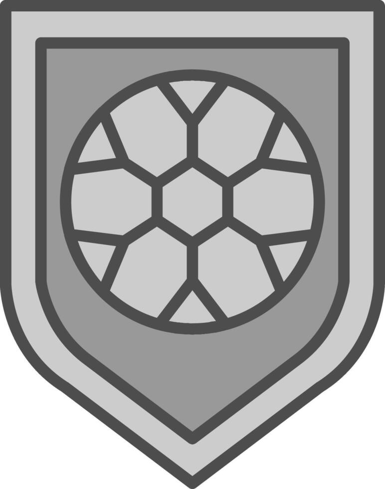 Football Badge Fillay Icon vector