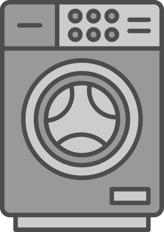 Washing Machine Line Two Color Icon vector