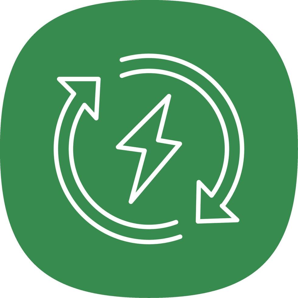 Renewable Energy Line Curve Icon vector