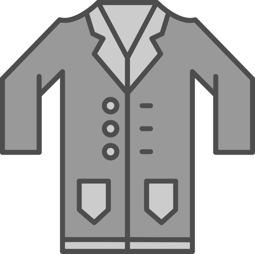 Lab Coat Fillay Icon vector
