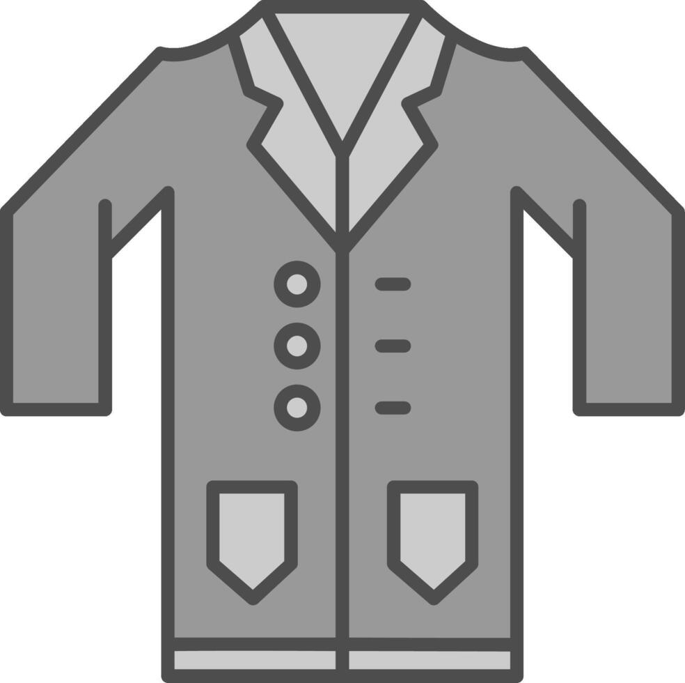 Lab Coat Fillay Icon vector