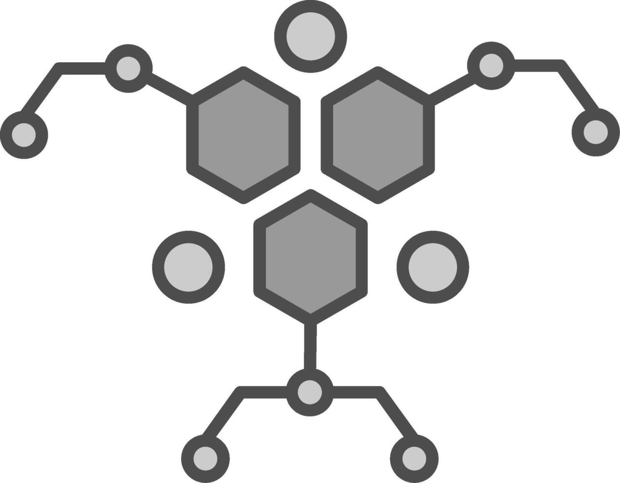 Molecule Fillay Icon vector