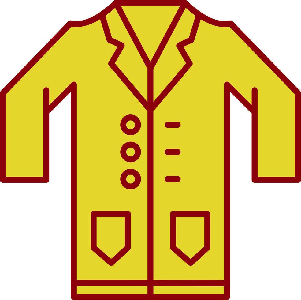 Lab Coat Line Two Color Icon vector