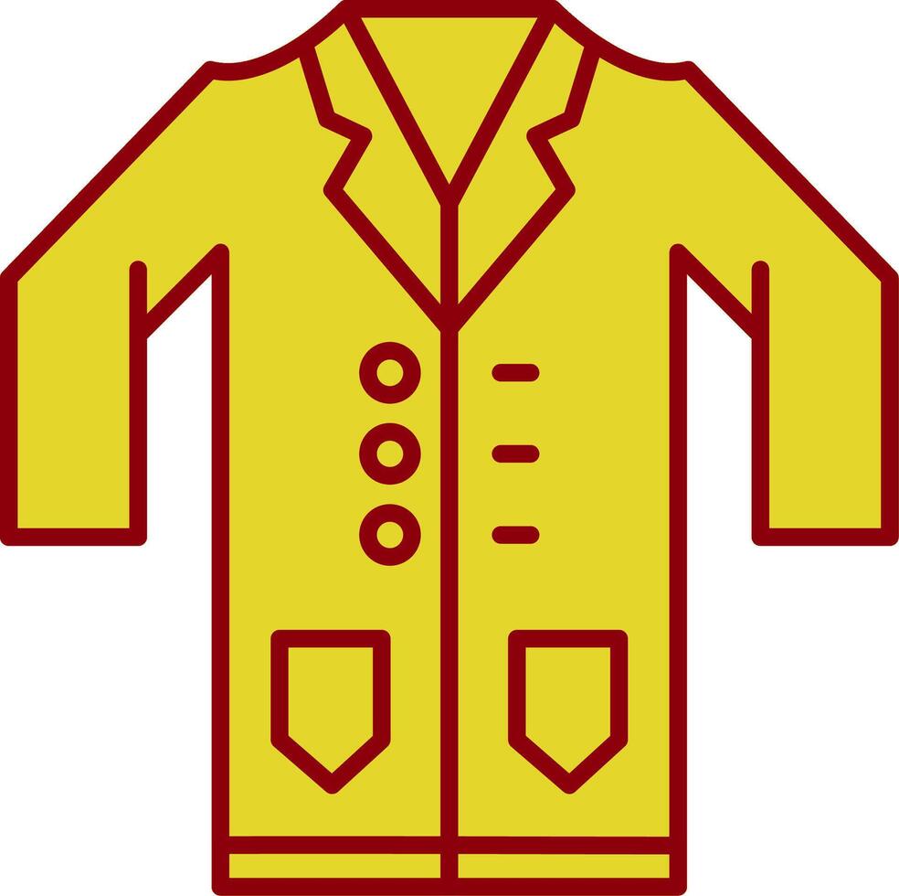 Lab Coat Line Two Color Icon vector