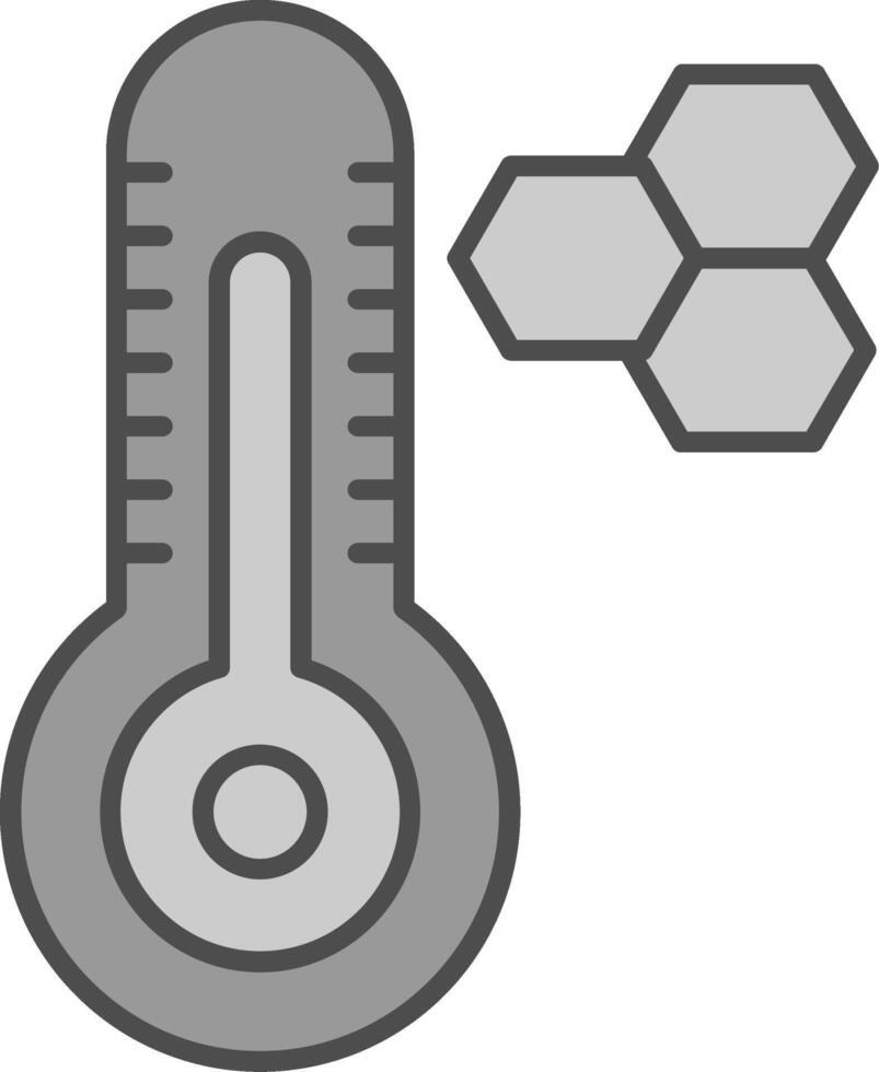 termómetro relleno icono vector