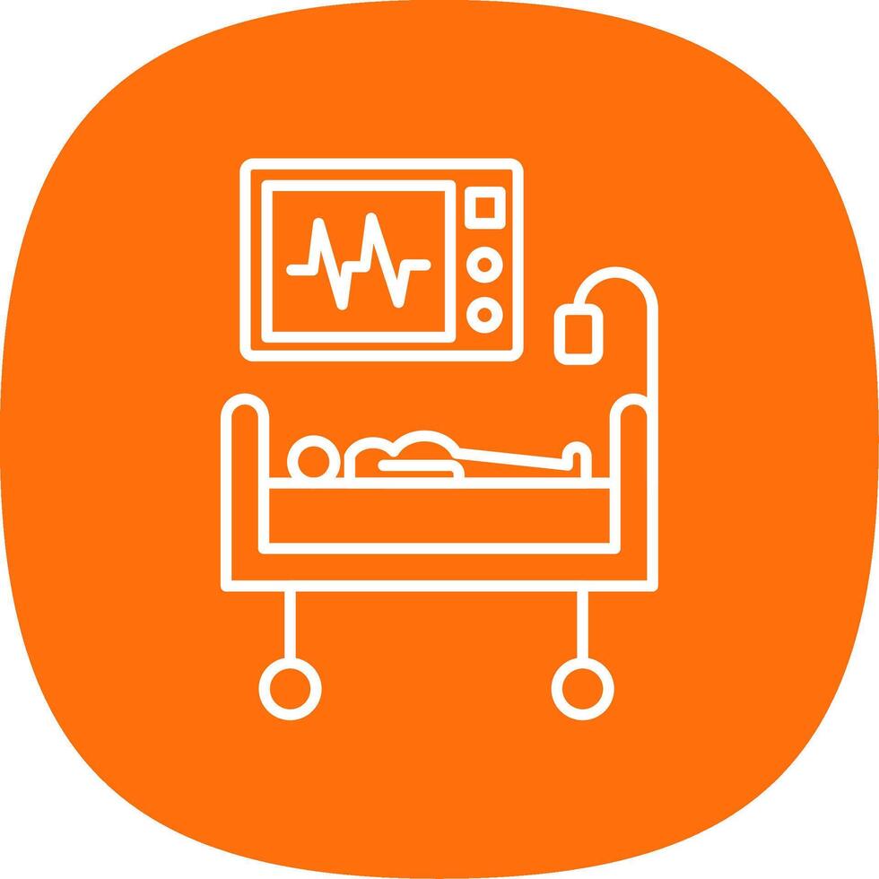 Medical Treatment Line Curve Icon vector