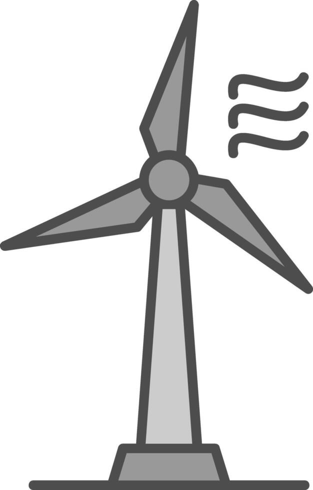 Wind Turbine Fillay Icon vector