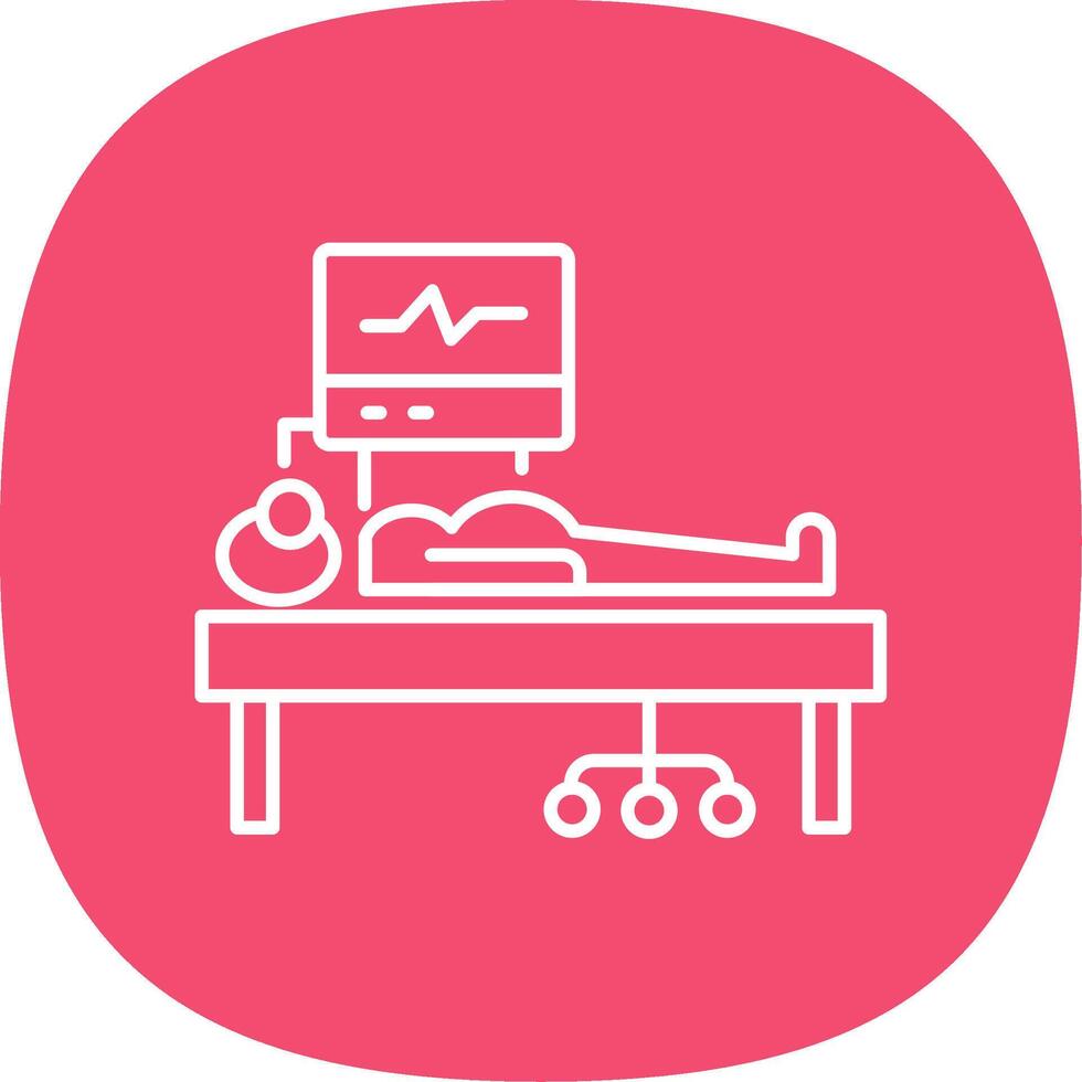 ICU Room Line Curve Icon vector