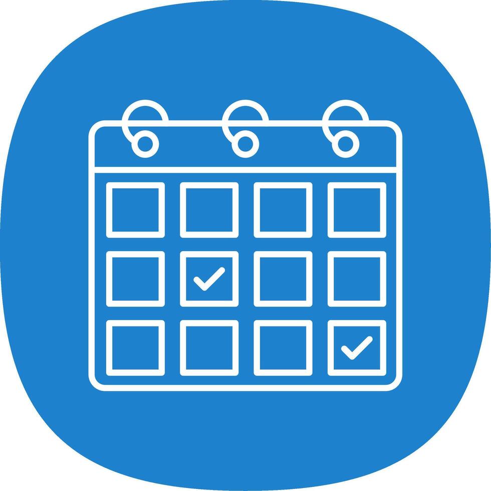 Appointment Request Line Curve Icon vector