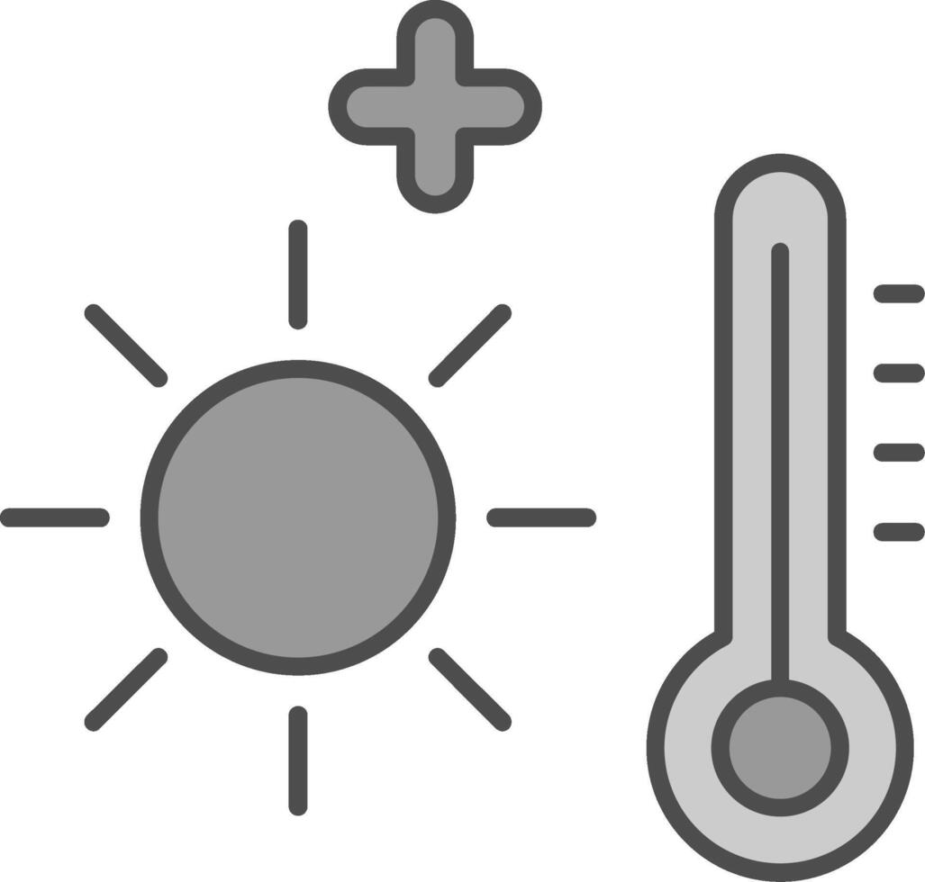 Heat Wave Fillay Icon vector