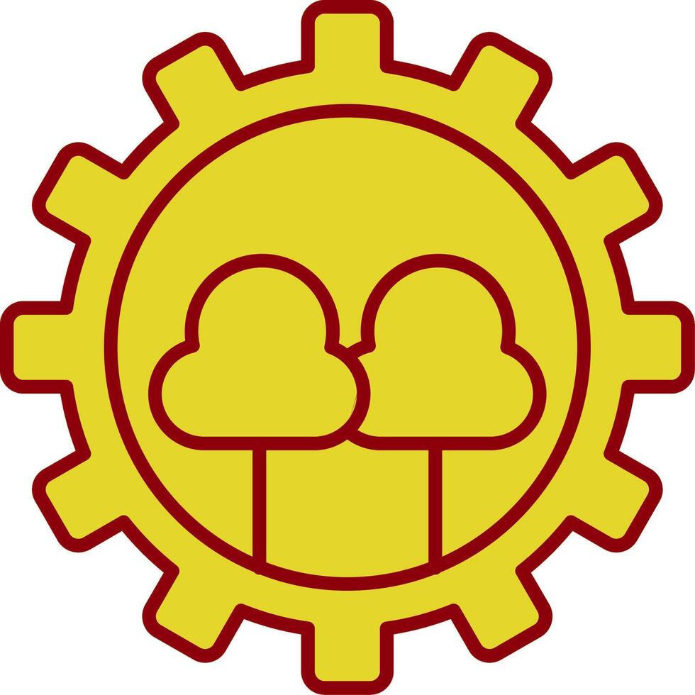 Forest Management Line Two Color Icon vector