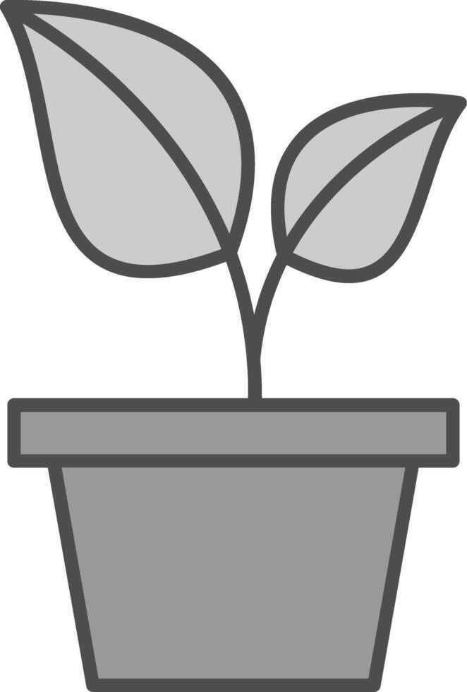 Plant Fillay Icon vector