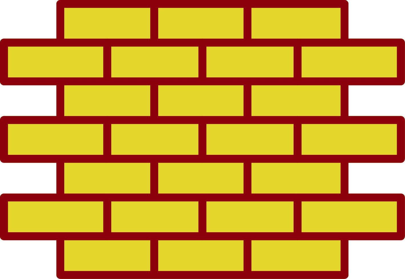 Brick Wall Line Two Color Icon vector