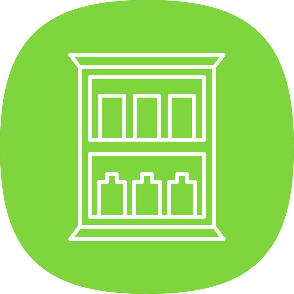 Medicine Cabinet Line Curve Icon vector