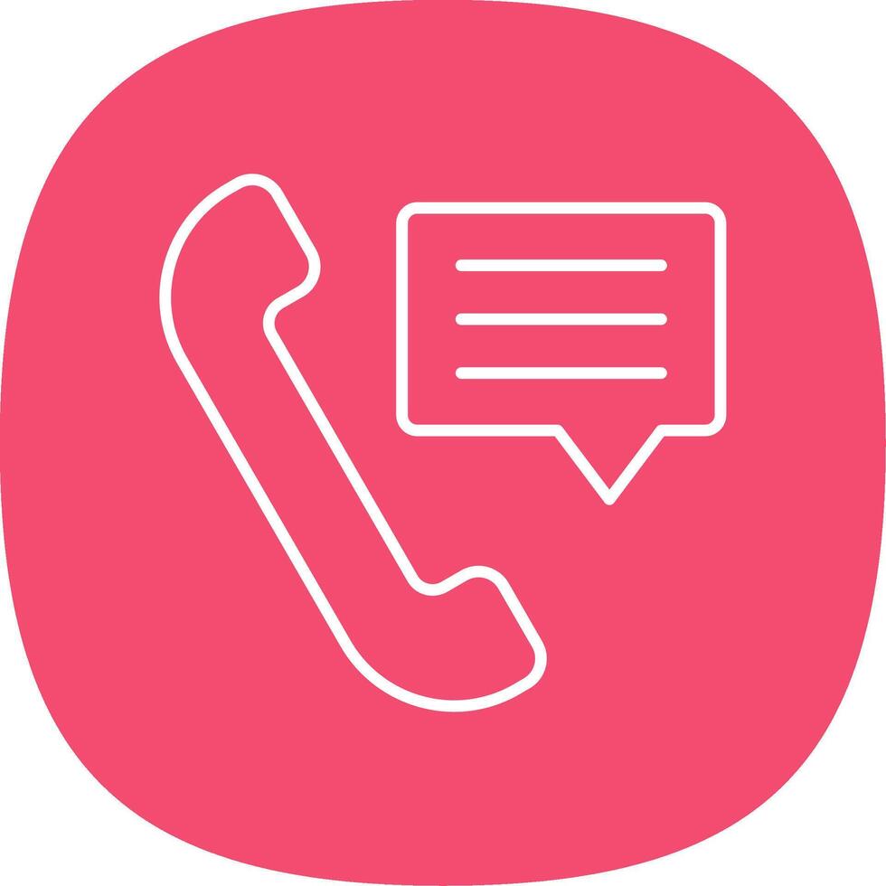 Helpline Line Curve Icon vector