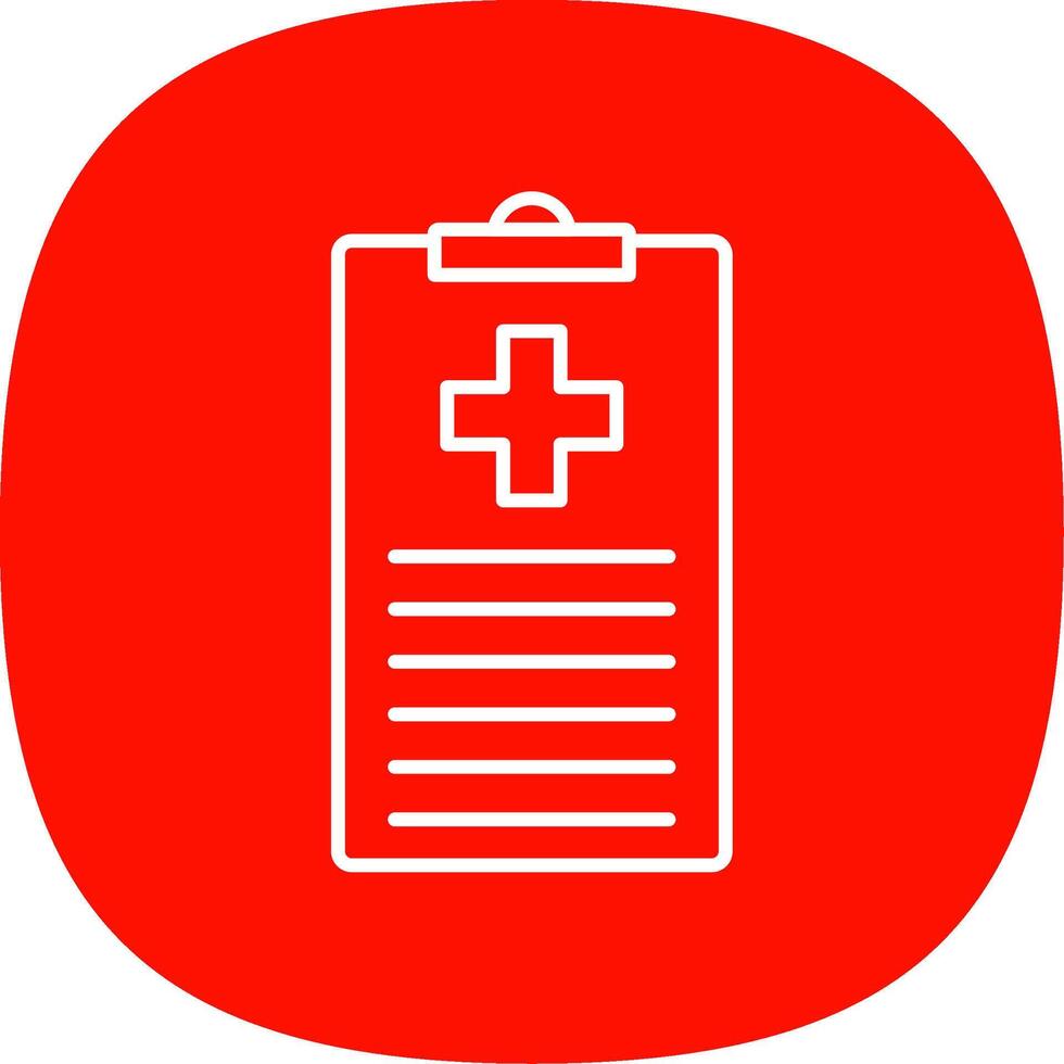 Medical Chart Line Curve Icon vector