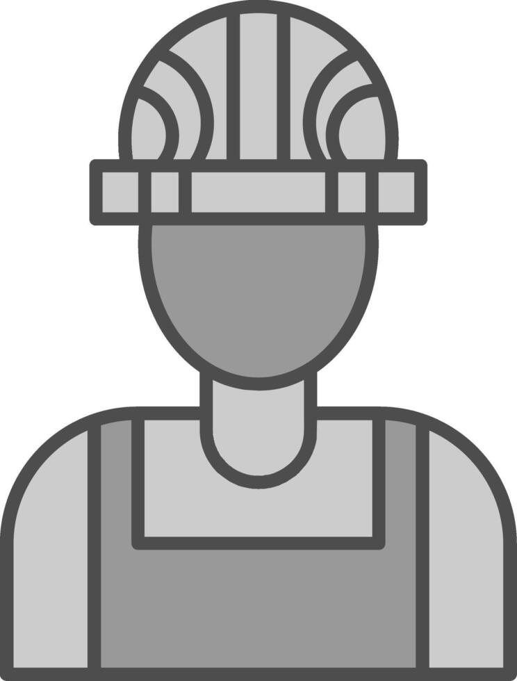 constructor masculino relleno icono vector