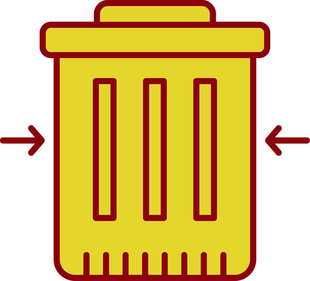 Waste Reduction Line Two Color Icon vector