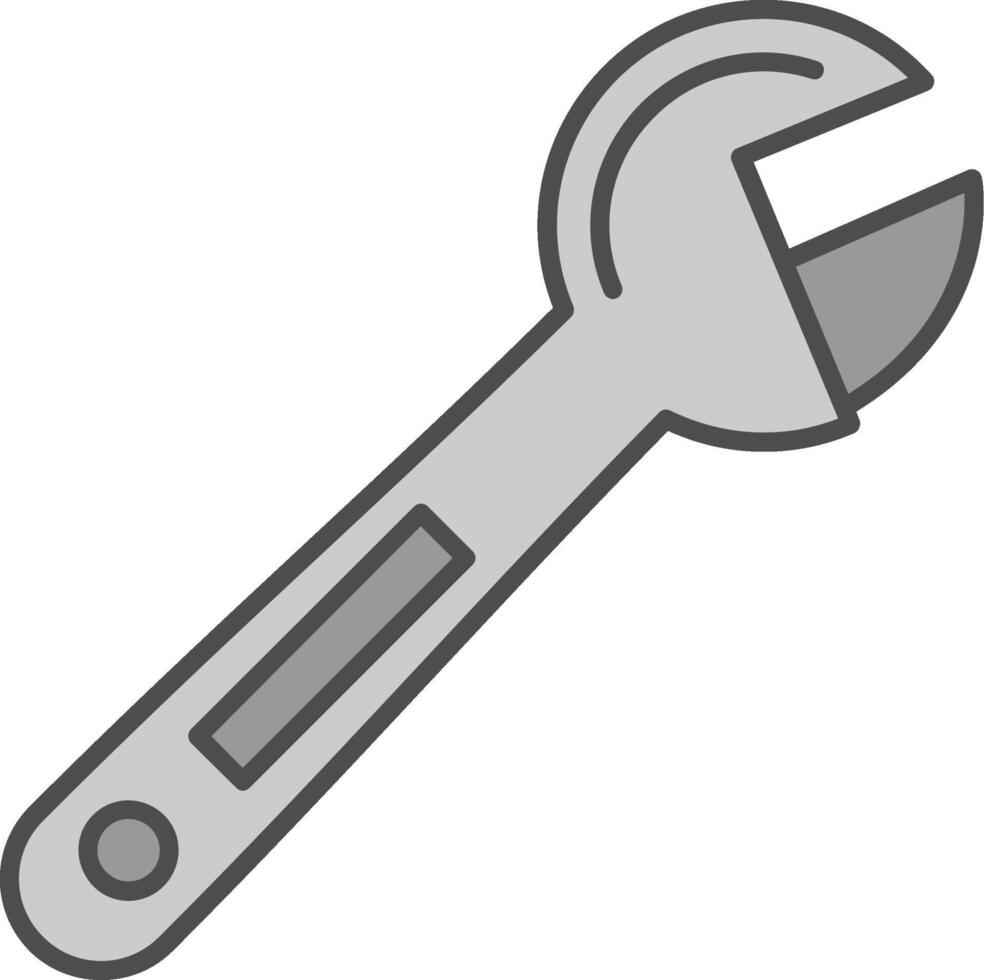 Adjustable Wrench Fillay Icon vector