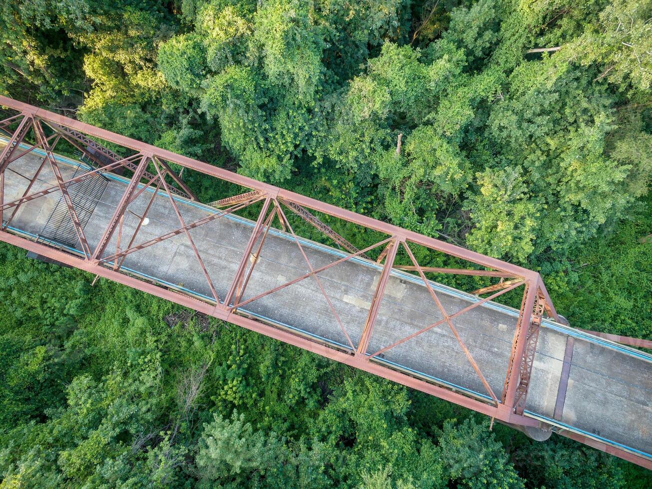Old bridge aerial view photo