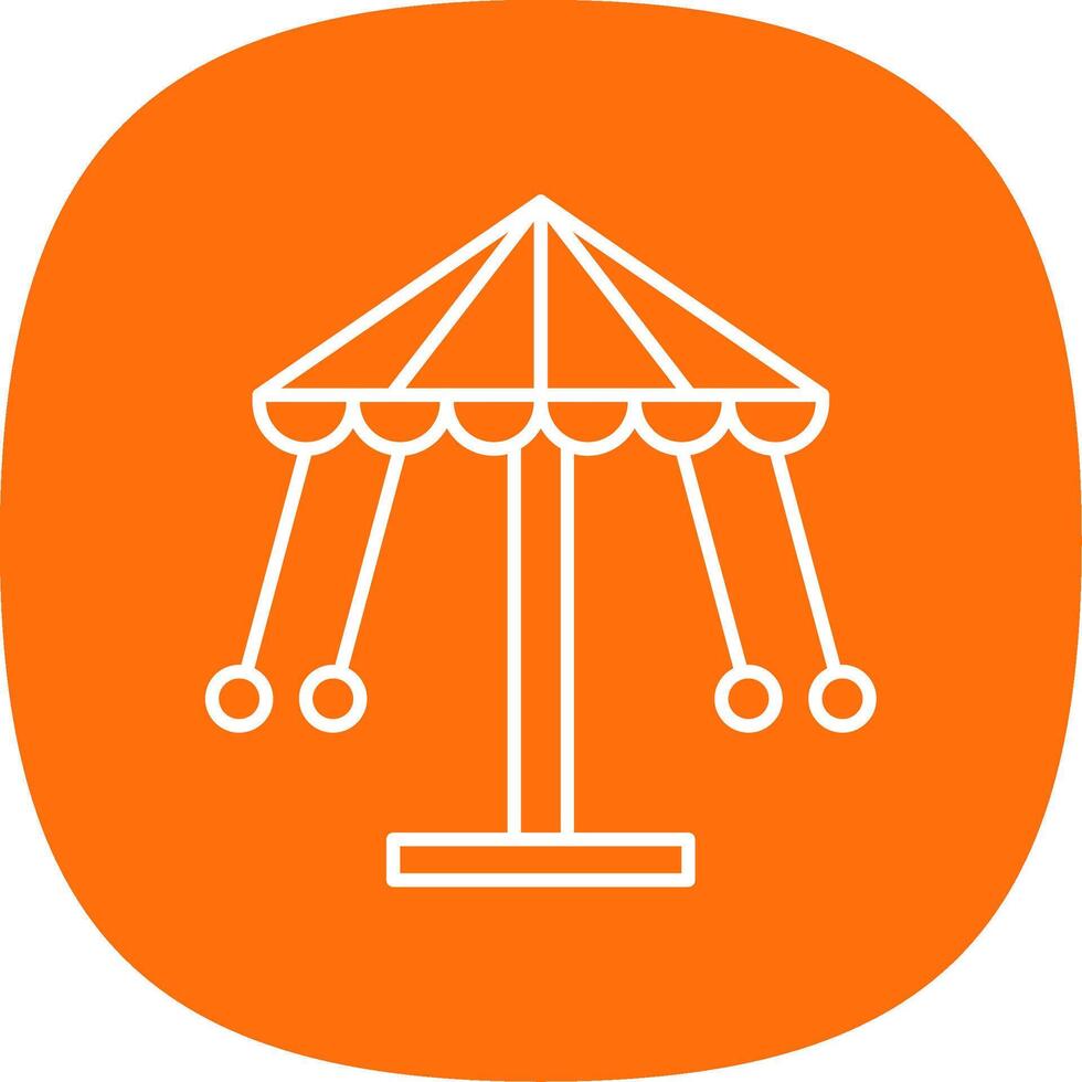 Carousel Cup Line Curve Icon vector