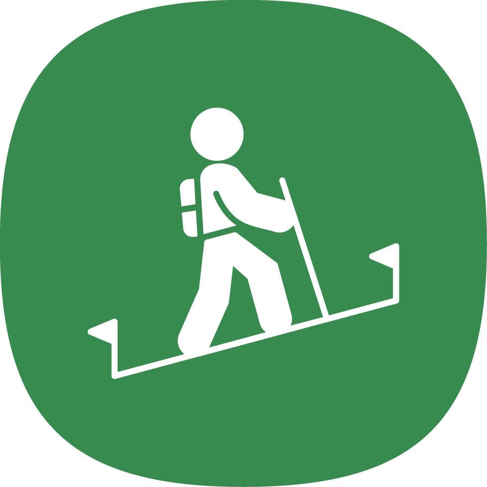 Hiking Line Two Color Icon vector