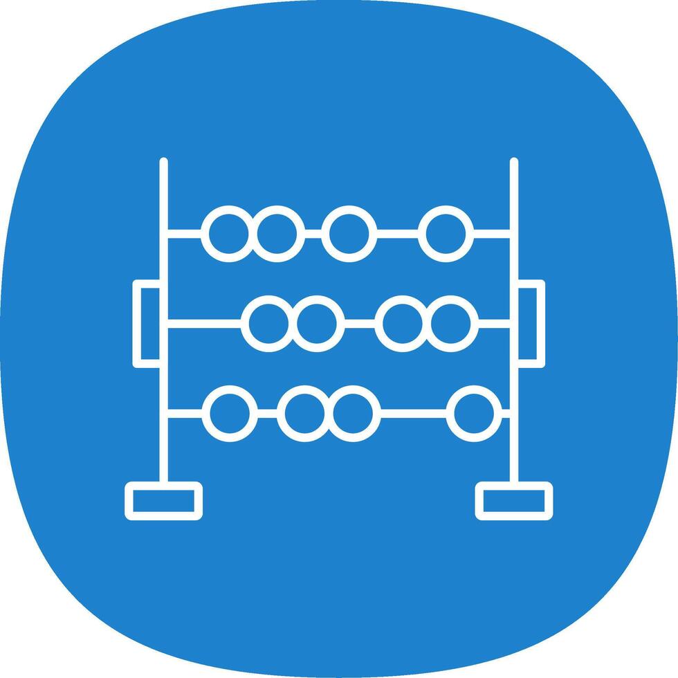Abacus Line Curve Icon vector