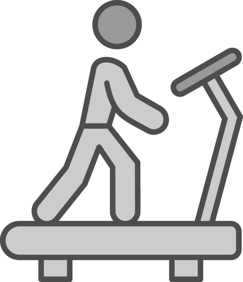 Treadmill Fillay Icon vector