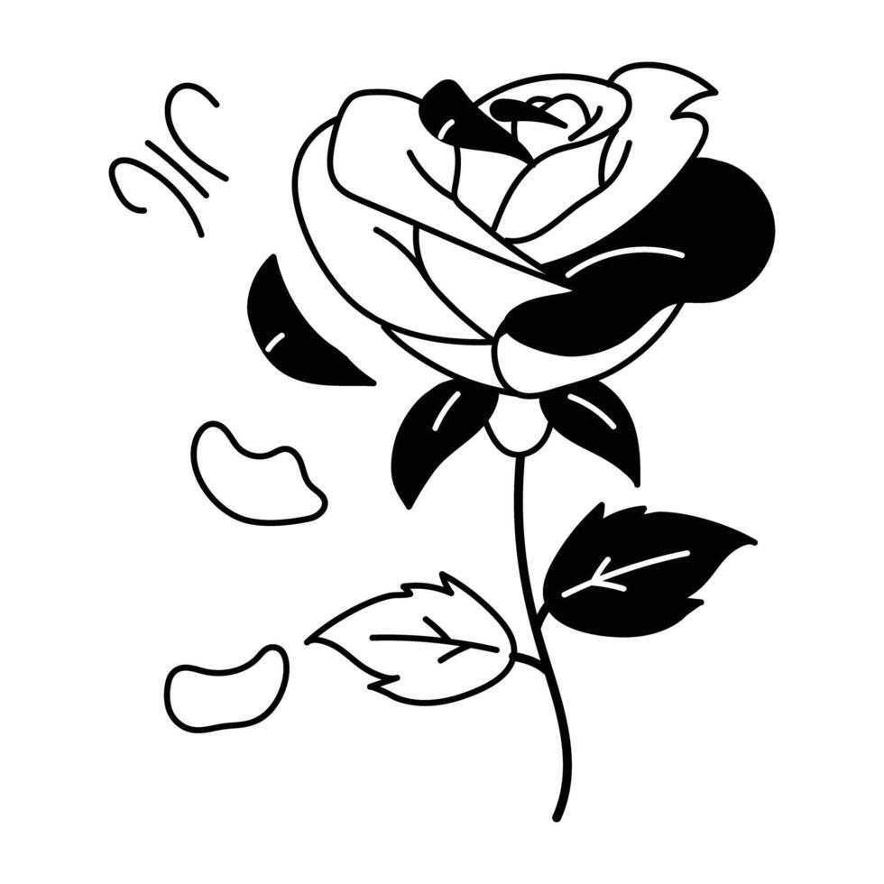 Trendy Rosebush Concepts vector