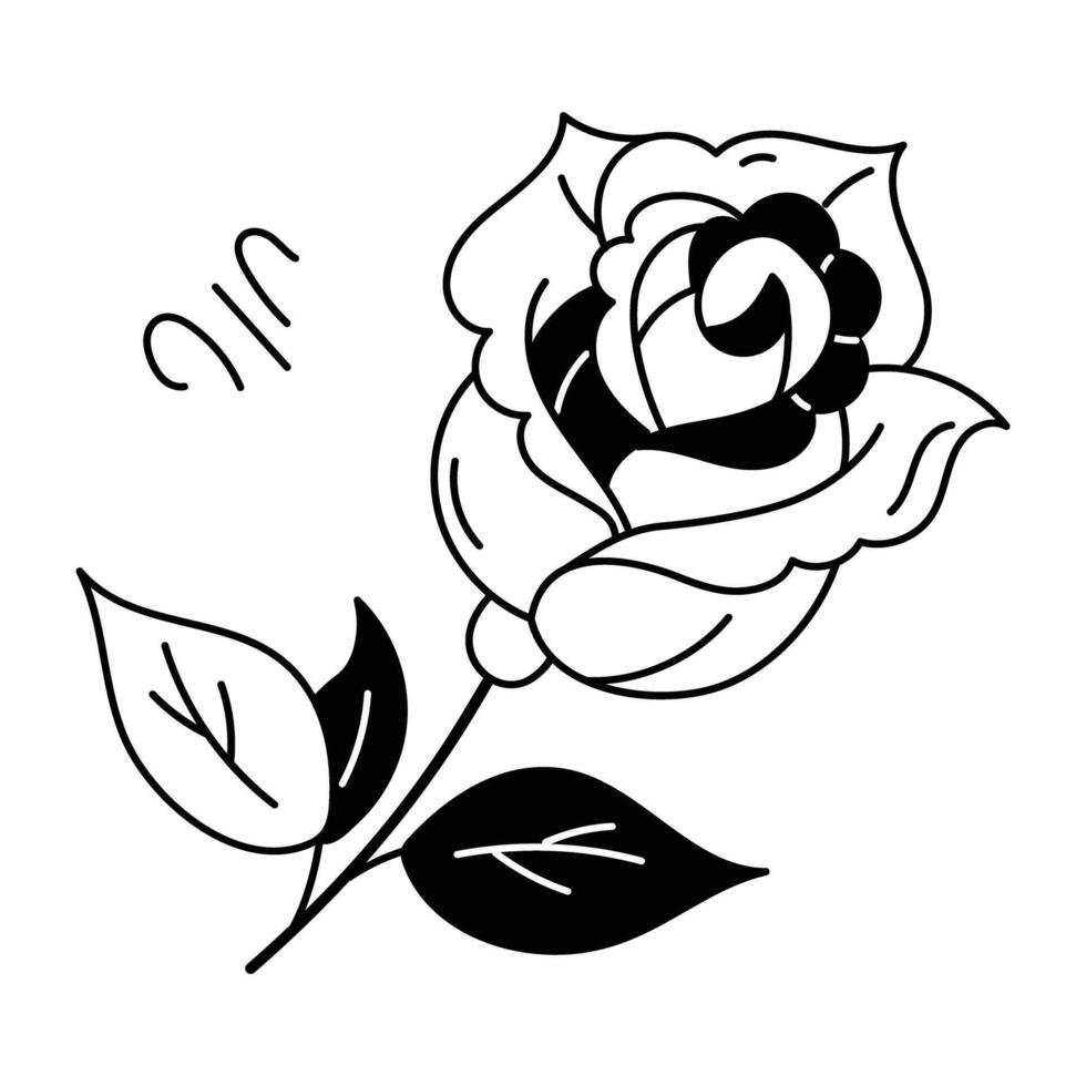 Trendy Rosebush Concepts vector