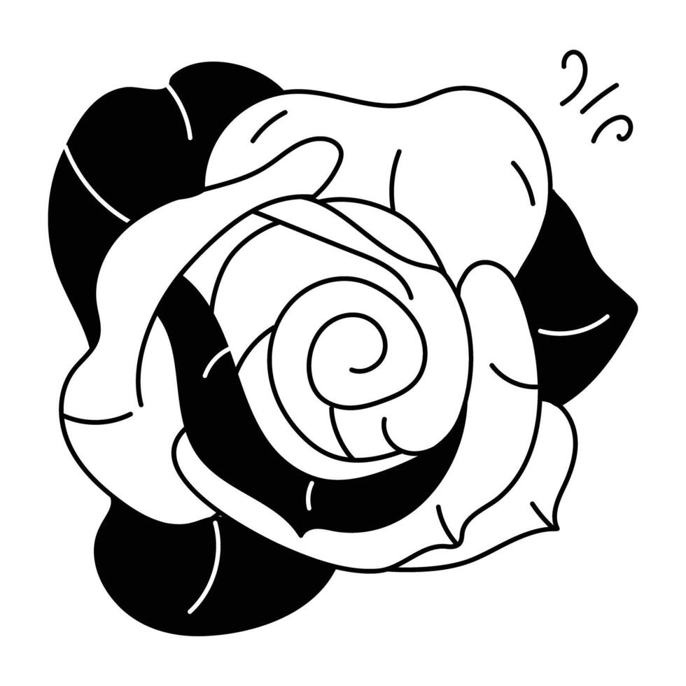 Trendy Blooming Flower vector