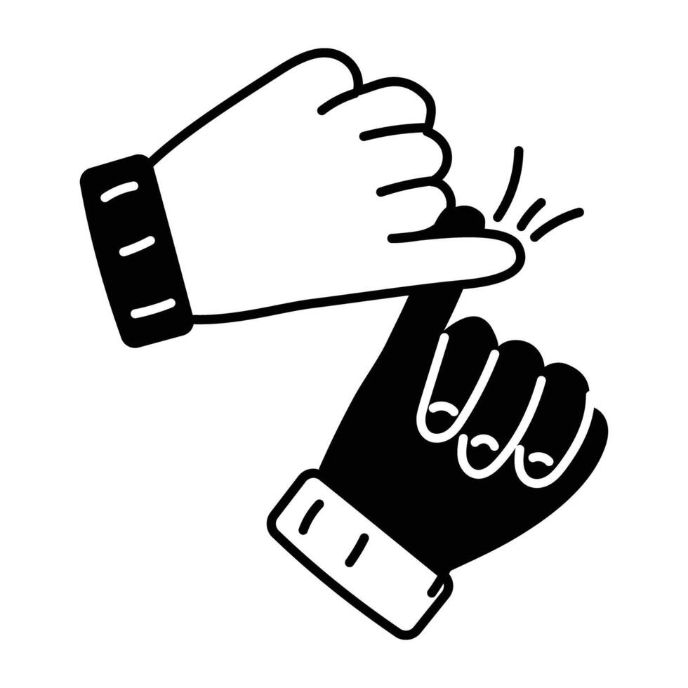 Trendy Clenched Hand vector