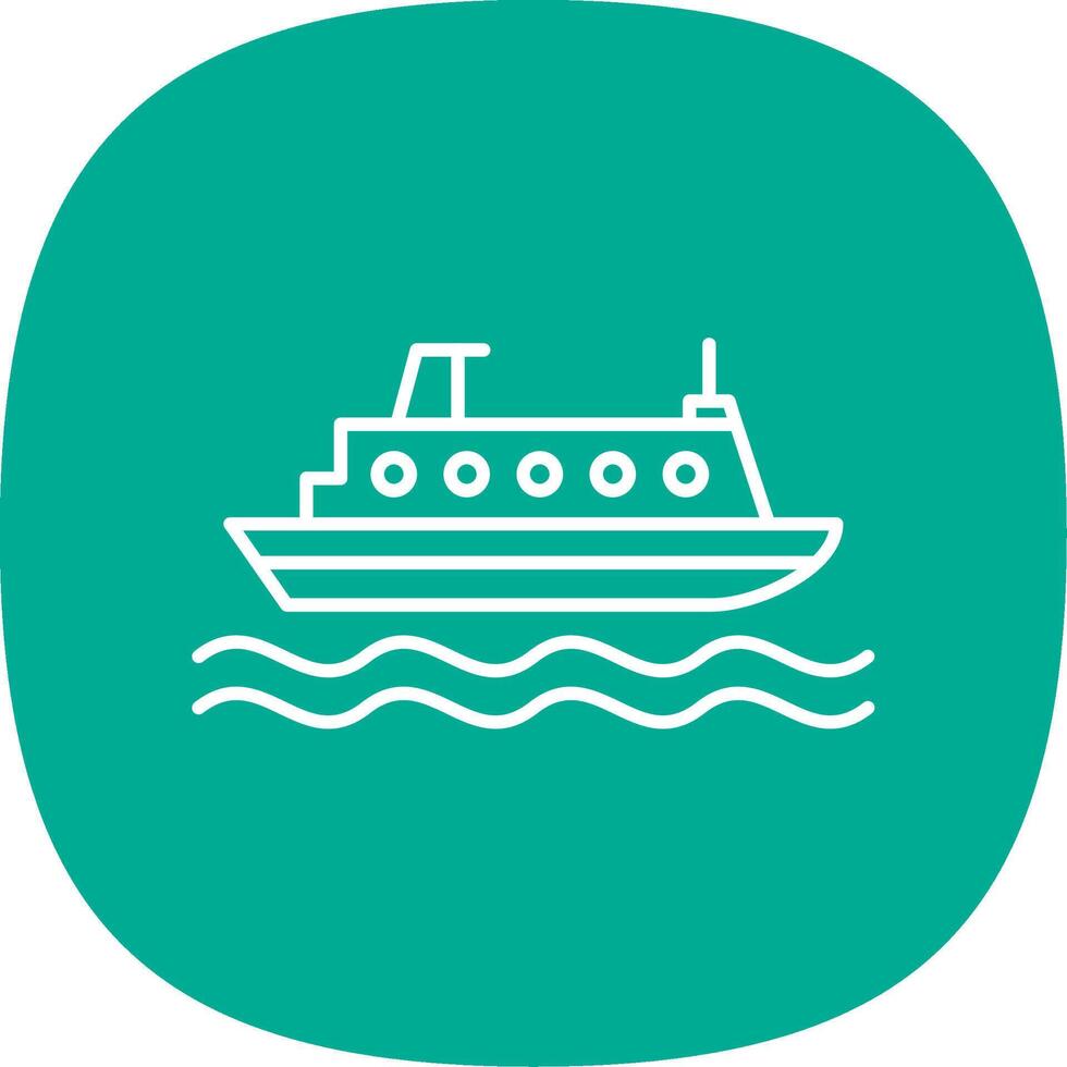 Cruiser Line Curve Icon vector