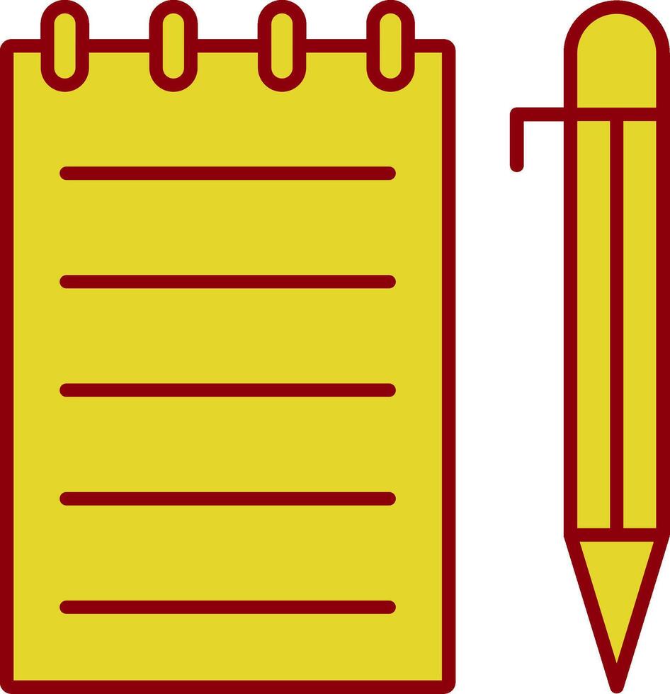 Notes Line Two Color Icon vector