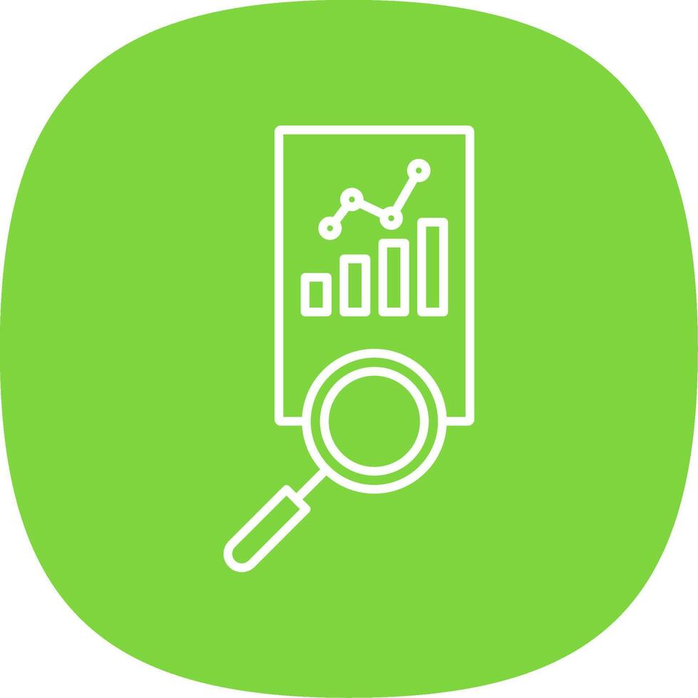 Market Analysis Line Curve Icon vector