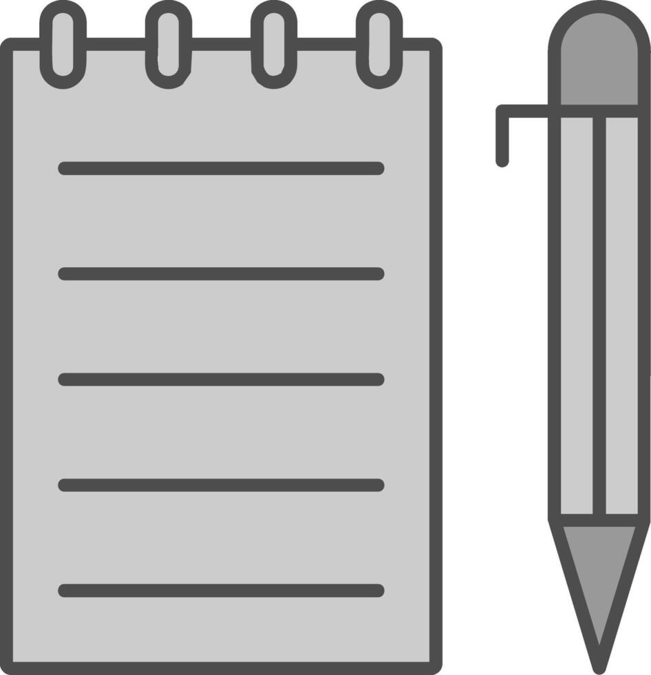 Notes Fillay Icon vector