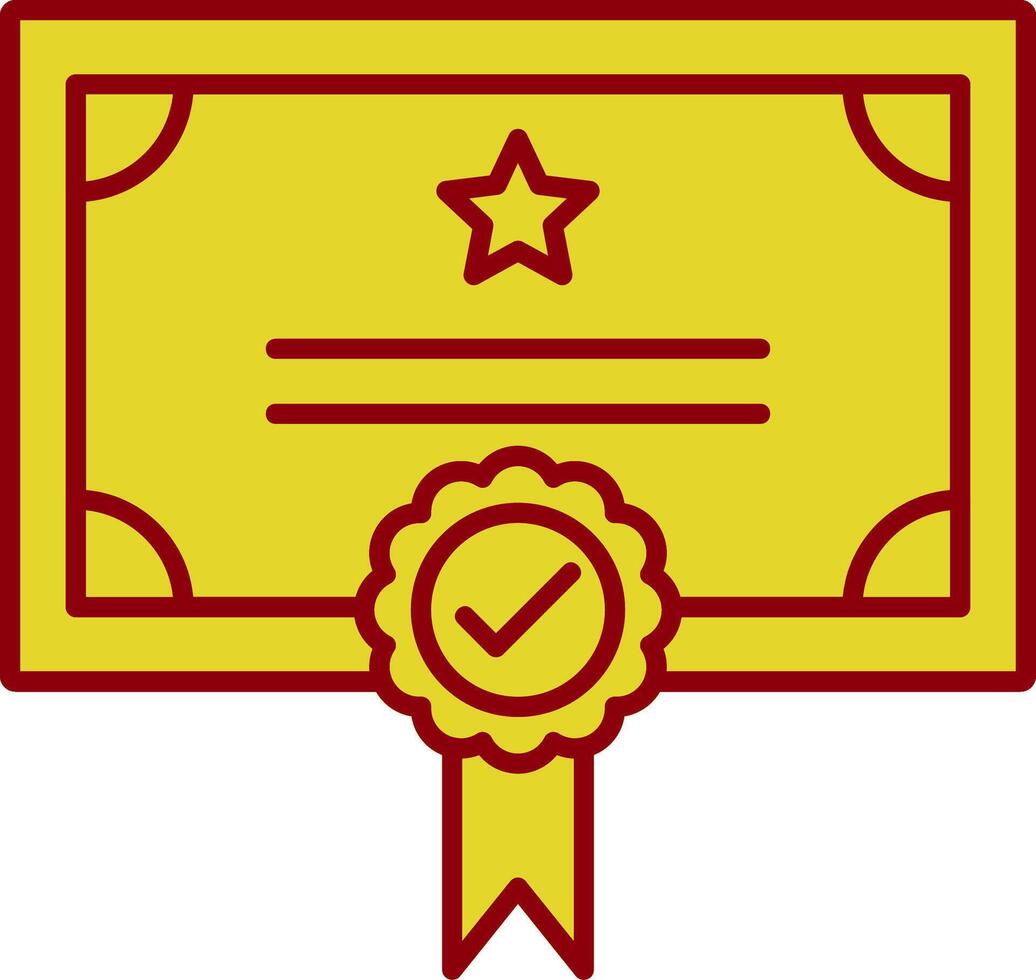 Qualify Line Two Color Icon vector