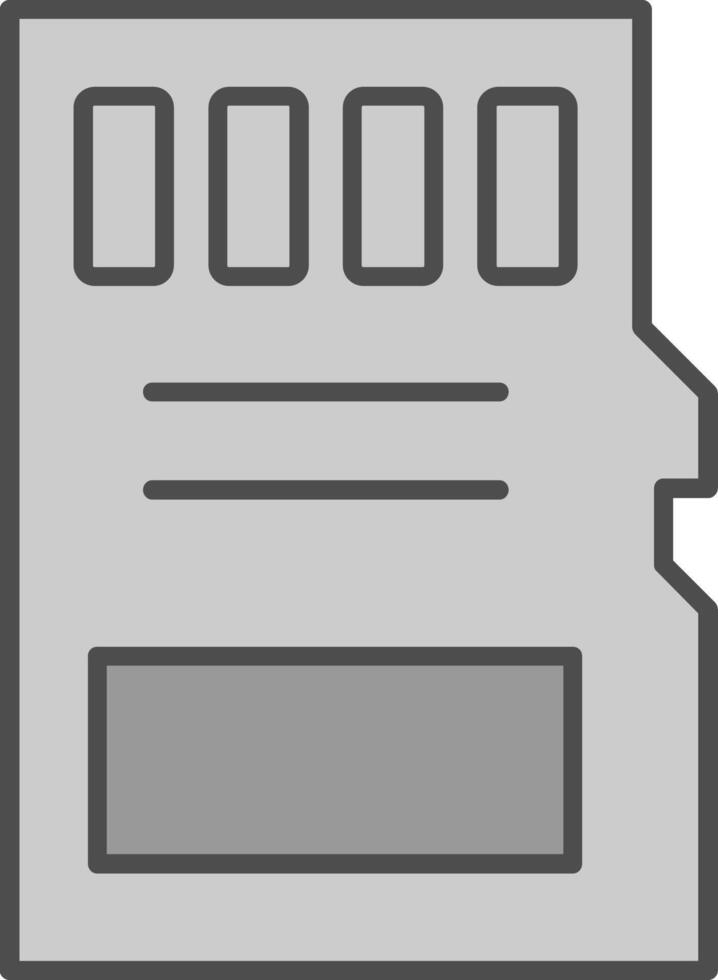 Sd Card Fillay Icon vector