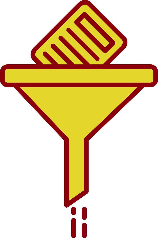 Filtering Data Line Two Color Icon vector