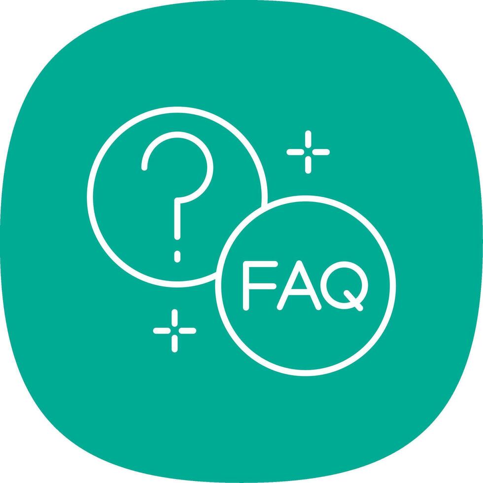 Question Line Curve Icon vector