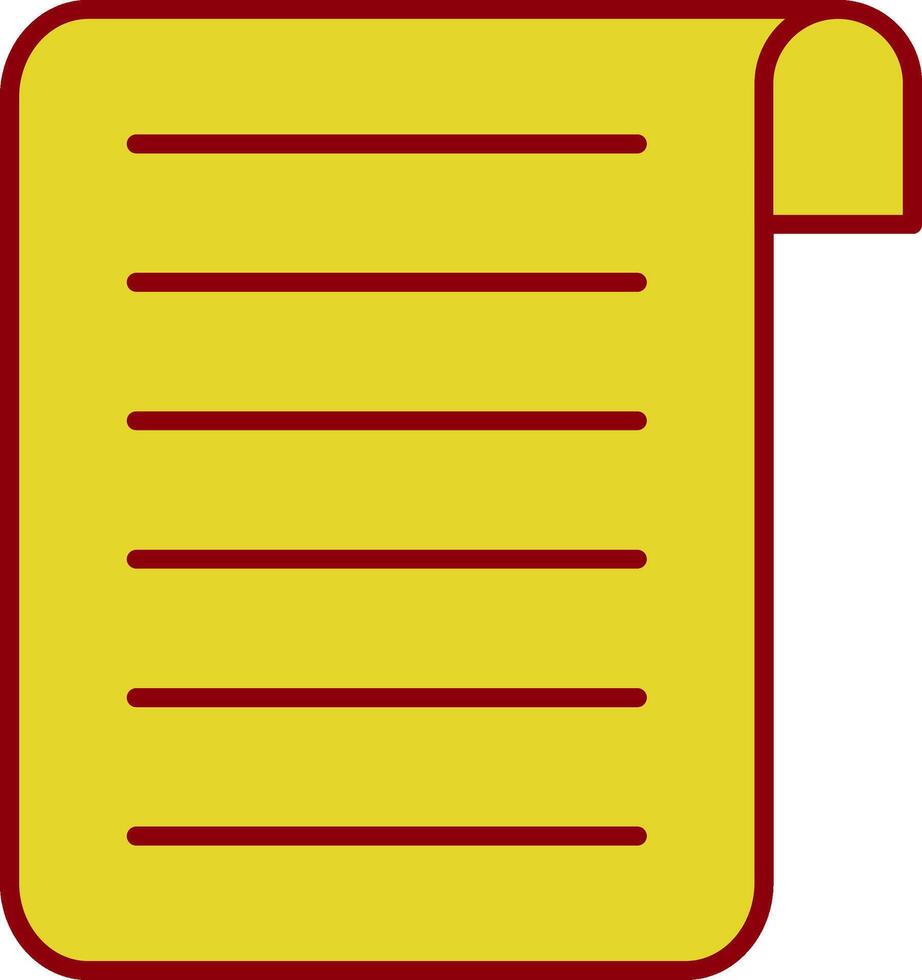 Document Line Two Color Icon vector