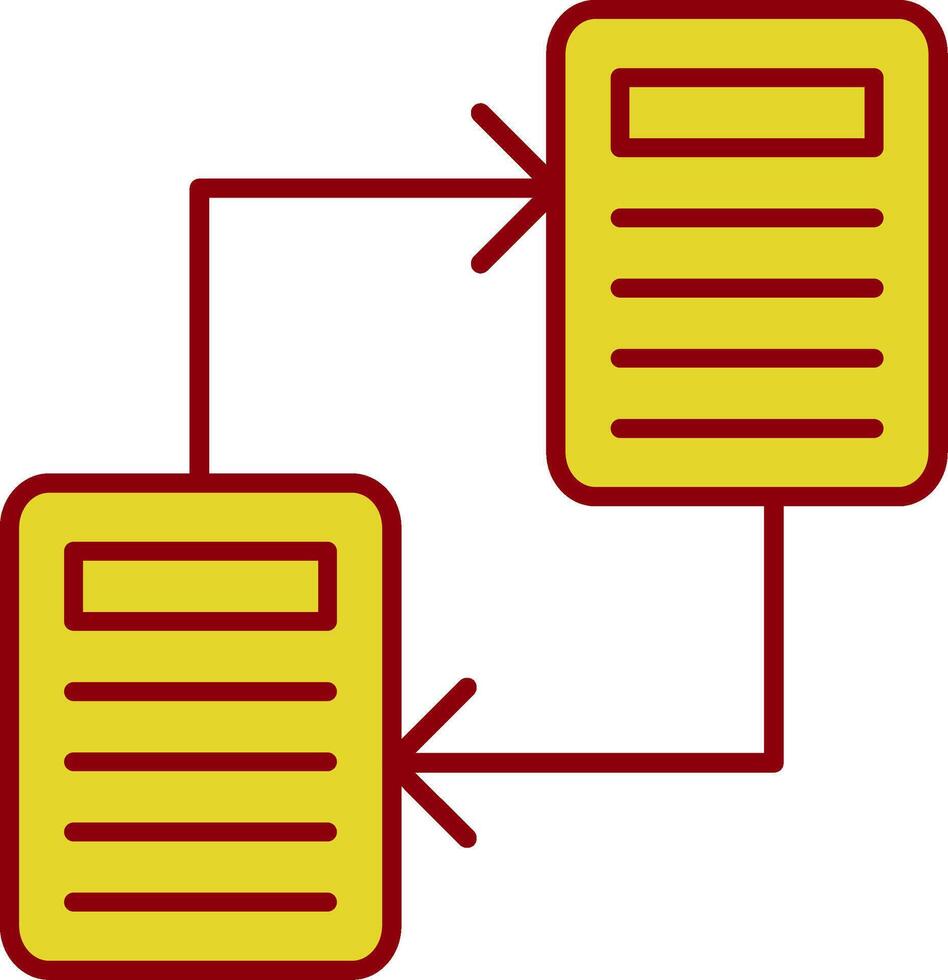 File Sharing Line Two Color Icon vector